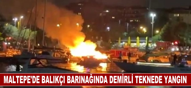 Maltepe'de teknede çıkan yangın söndürüldü