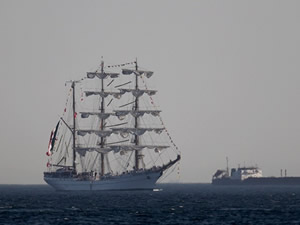 İstanbul'a gelen Meksika donanmasına ait yelkenli eğitim gemisi "Cuauhtemoc"da resepsiyon düzenlendi