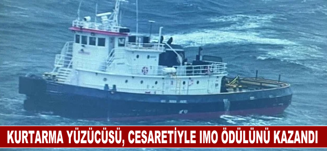 ABD Sahil Güvenlik Kurtarma Yüzücüsü, IMO Olağanüstü Cesaret Ödülünü Kazandı