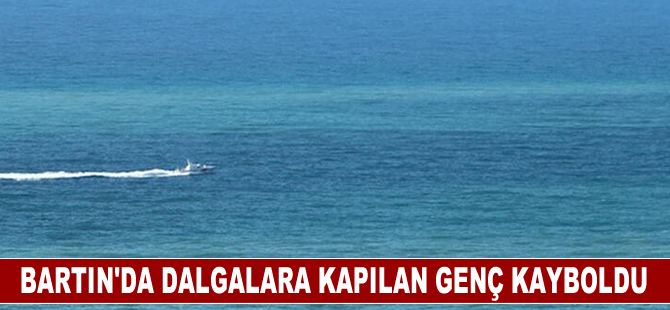 Bartın'da dalgalara kapılan genç kayboldu