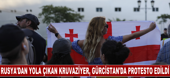 Rusya'nın Soçi kentinden yola çıkan kruvaziyer, Gürcistan'da protesto edildi