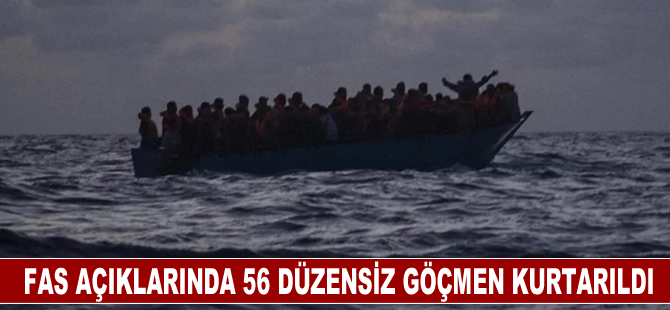 Fas açıklarında 56 düzensiz göçmen kurtarıldı