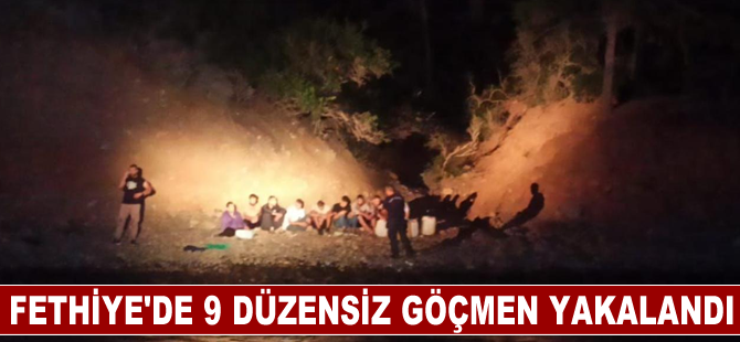 Fethiye'de adada 9 düzensiz göçmen yakalandı