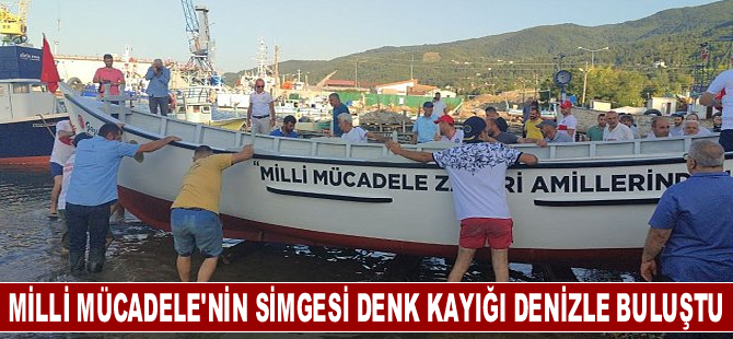 Milli Mücadele'nin simgesi İnebolu Denk Kayığı yeniden denizle buluştu