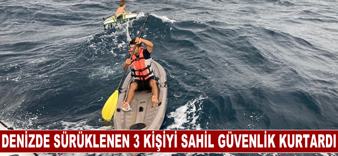 Edirne'de denizde sürüklenen 3 kişiyi sahil güvenlik ekipleri kurtardı