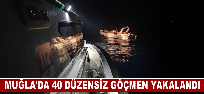 Muğla açıklarında 61 düzensiz göçmen kurtarıldı, 40 düzensiz göçmen yakalandı