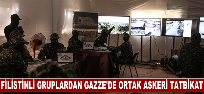 Filistinli gruplar Gazze'de ortak askeri tatbikat düzenledi