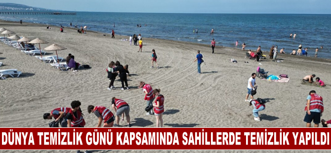 Samsun'da Dünya Temizlik Günü kapsamında sahillerde temizlik yapıldı