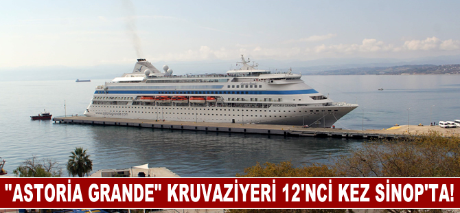 "Astoria Grande" kruvaziyeri bu sezon 12'nci kez Sinop'a geldi