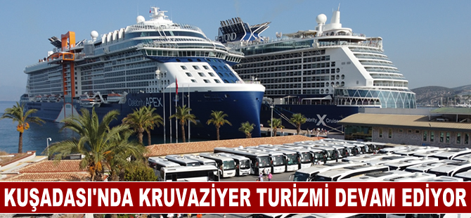 Kuşadası'nda kruvaziyer hareketliliği sonbaharda da sürüyor