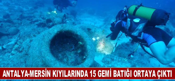 Antalya-Mersin kıyılarında 15 gemi batığı ortaya çıktı