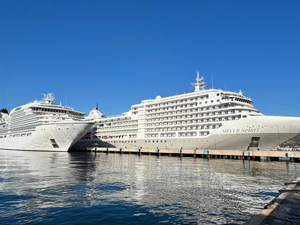 Bahamalar bayraklı yolcu gemileri "Silver Spirit" ve "Seabourn Encore" Bodrum'da