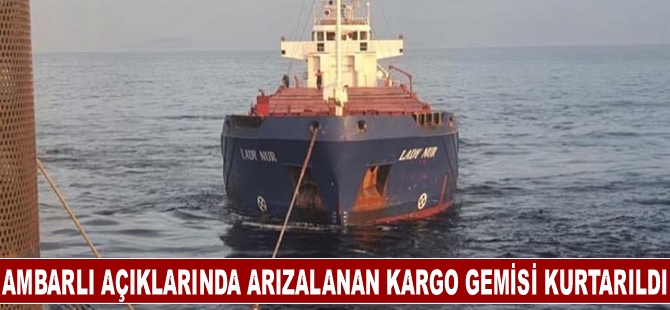 Makine arızası yapan kargo gemisi kurtarıldı