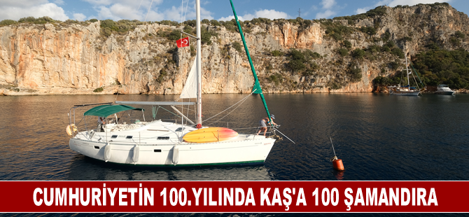 Cumhuriyetin 100.yılında Kaş'a 100 şamandıra