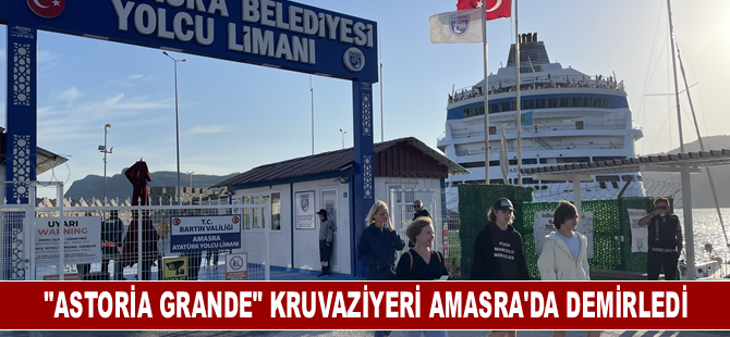 "Astoria Grande" kruvaziyeri Amasra'da demirledi