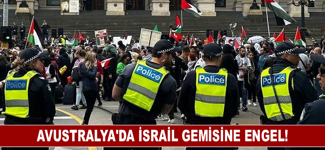 Avustralya'da İsrail gemisine engel!