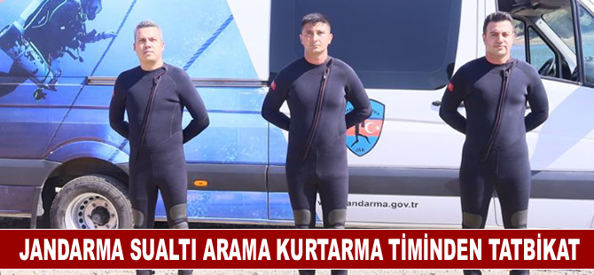 Jandarma Sualtı Arama Kurtarma Timinden Tatbikat