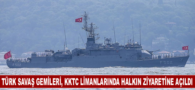 Türk savaş gemileri, KKTC limanlarında halkın ziyaretine açıldı