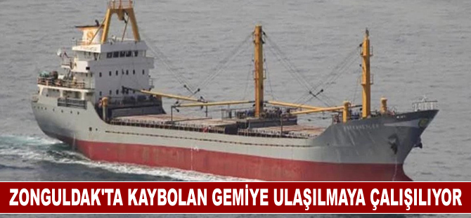 Zonguldak'ta kaybolan gemiye ulaşılmaya çalışılıyor