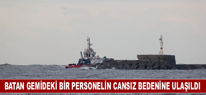 Karaya oturan gemideki bir personelin cansız bedenine ulaşıldı