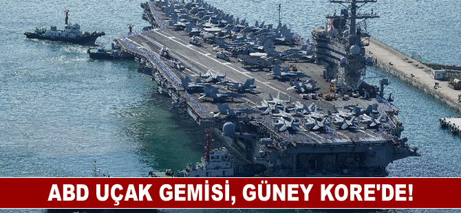 ABD uçak gemisi, Güney Kore'ye geldi