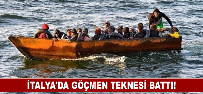 İtalya'da göçmen teknesi battı!