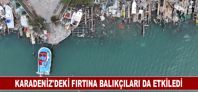 Karadeniz Ereğli'deki fırtına balıkçıları da etkiledi