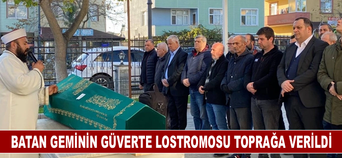 Batan geminin mürettebatından Tamer Özer'in cenazesi toprağa verildi