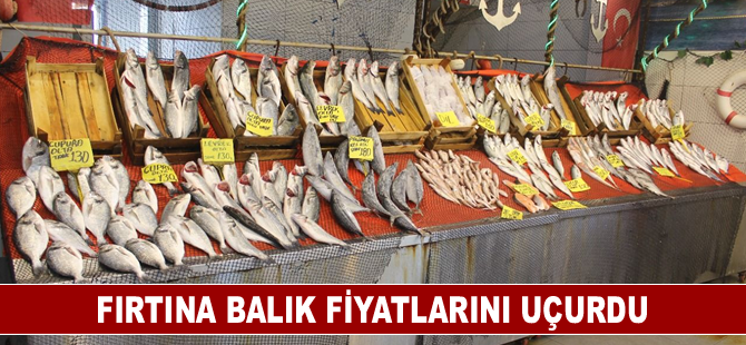 Fırtına balık fiyatlarını uçurdu