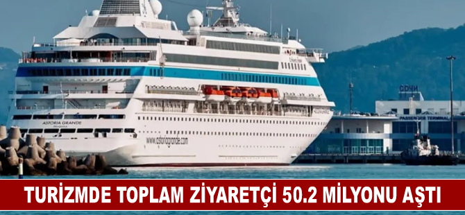 Turizmde toplam ziyaretçi 50.2 milyonu aştı