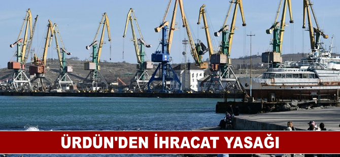 Ürdün'den ihracat yasağı