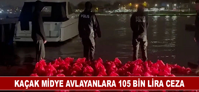 Kaçak midye avlayanlara 105 bin lira ceza