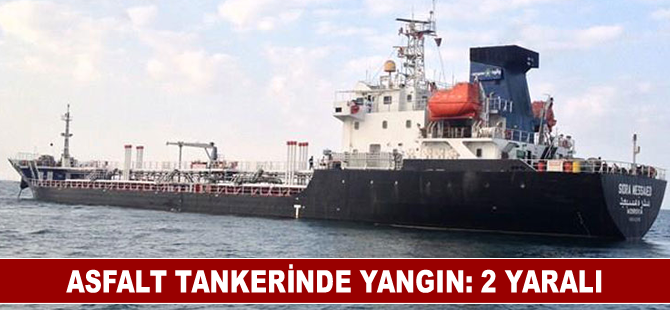 Asfalt tankerinde yangın: 2 yaralı