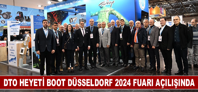 DTO heyeti Boot Düsseldorf 2024 fuarı açılışında