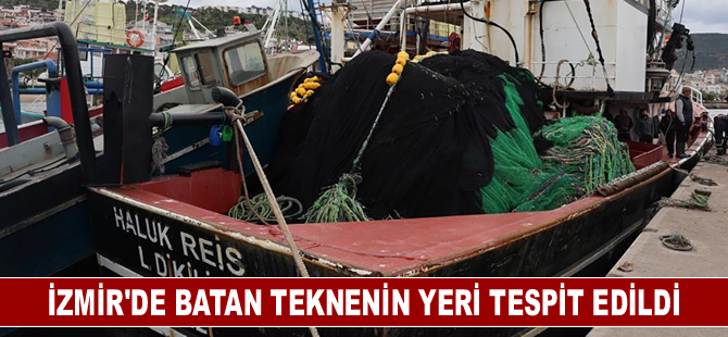 İzmir’de batan teknenin yeri tespit edildi