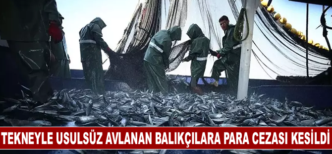 Samsun'da tekneyle usulsüz avlanan balıkçılara para cezası kesildi