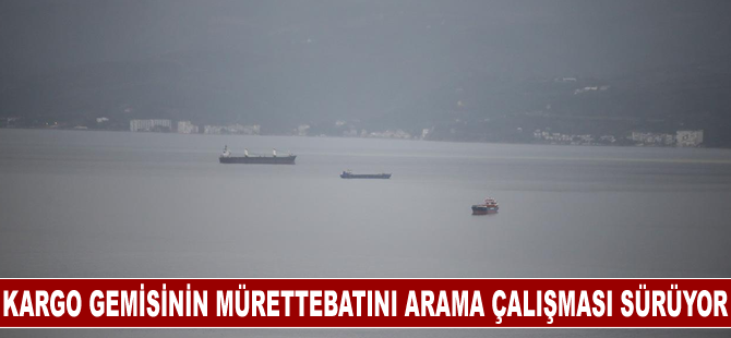 Marmara Denizi'nde batan kargo gemisinin mürettebatını arama çalışması sürüyor