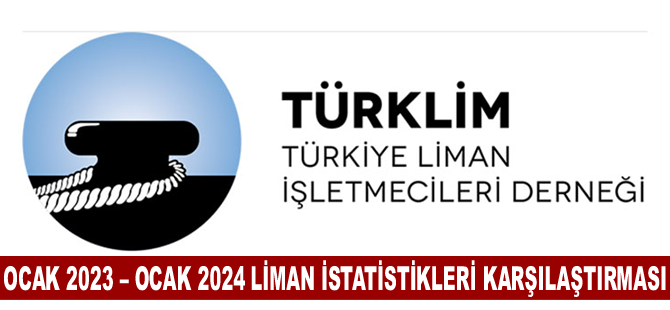 Ocak 2023 – Ocak 2024 liman istatistikleri karşılaştırması