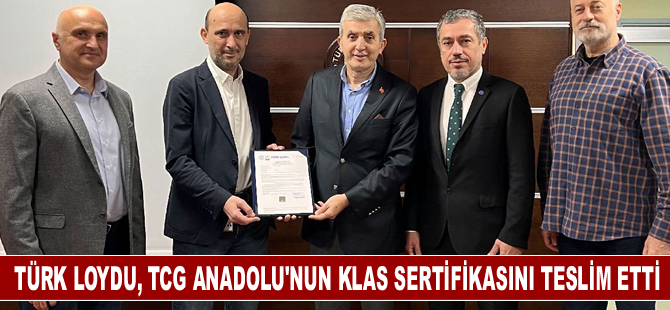 Türk Loydu, TCG Anadolu'nun klas sertifikasını teslim etti