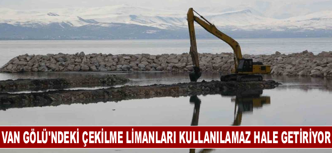 Van Gölü'ndeki çekilme limanları kullanılamaz hale getiriyor