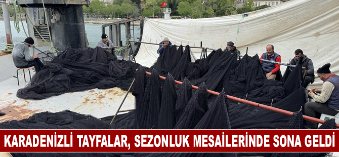 Karadenizli tayfalar, Tekirdağ'da sezonluk mesailerinde sona geldi