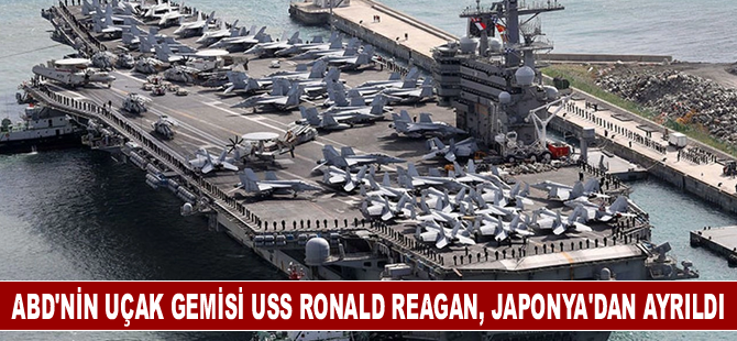 USS Ronald Reagan, 9 yıllık görevinin ardından Japonya'dan ayrıldı