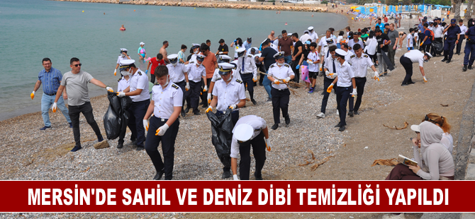 Mersin'de sahil ve deniz dibi temizliği yapıldı