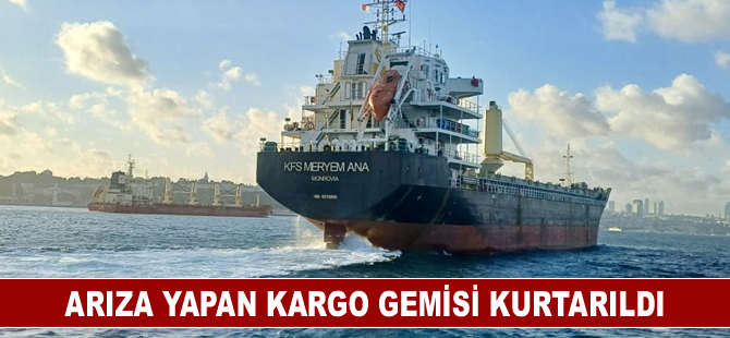 Haydarpaşa açıklarında arıza yapan kargo gemisi kurtarıldı