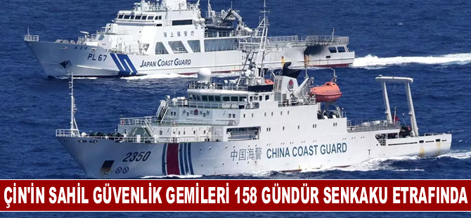 Çin'e ait sahil güvenlik gemileri 158 gündür tartışmalı Senkaku etrafında