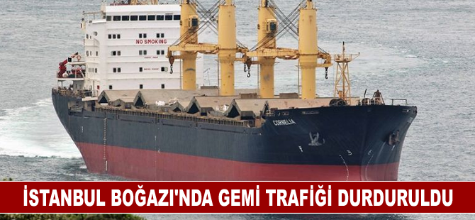 İstanbul Boğazı'nda gemi trafiği geçici olarak durduruldu