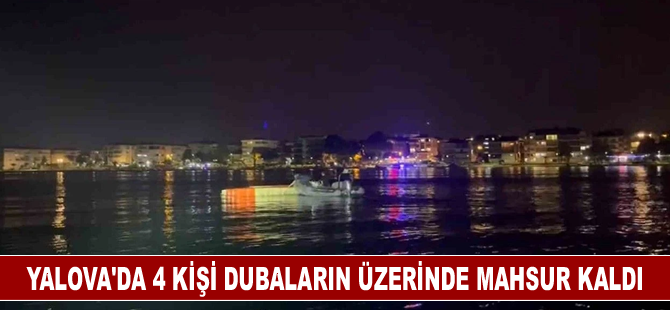 Dubaların üzerinde mahsur kalan 4 kişi kurtarıldı