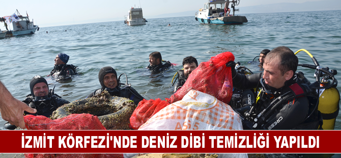 İzmit Körfezi'nde deniz dibi temizliği yapıldı