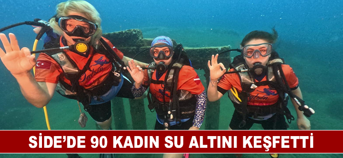 "Dalsın kızlar" projesi kapsamında 90 kadın su altını keşfetti