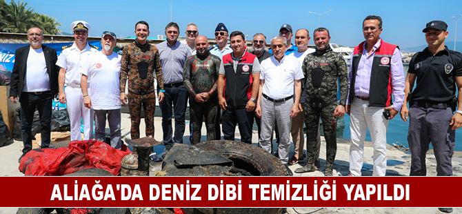 Aliağa’da deniz dibi temizliği yapıldı